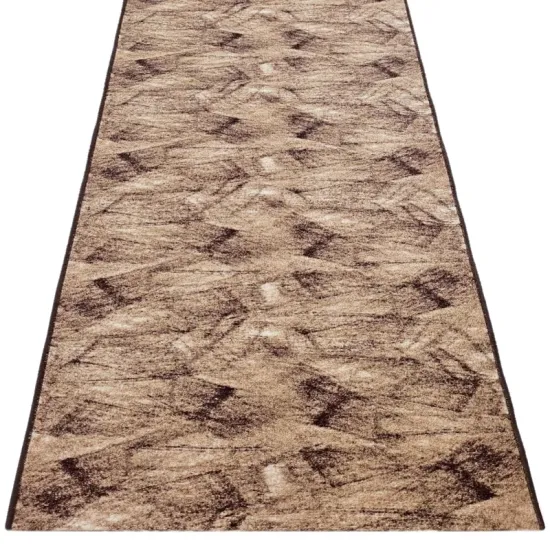 Chodnik antypoślizgowy Brush 17 brązowy pod wymiar na korytarz