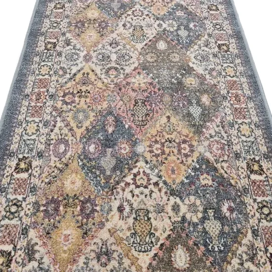 Chodnik podgumowany na wymiar Modern Classic 19 szary