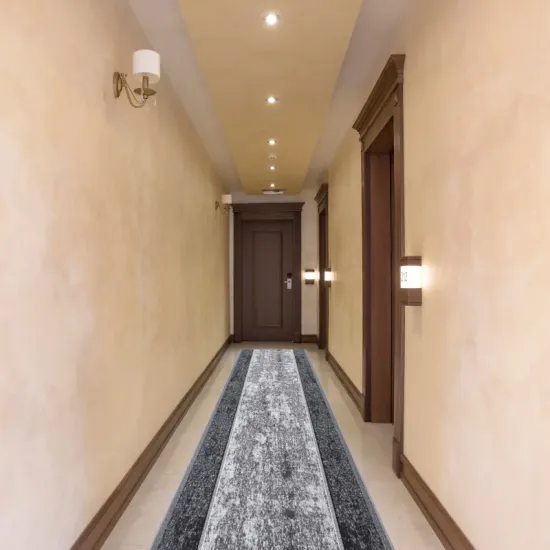 Chodnik podgumowany Stark 19 szary na metry do przedpokoju