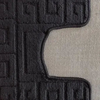 Dywaniki łazienkowe antypoślizgowe 2 częściowe do wc Ethnic black