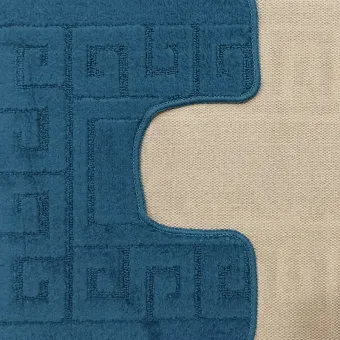 Dywaniki łazienkowe antypoślizgowe 2 częściowe do wc Ethnic ink blue