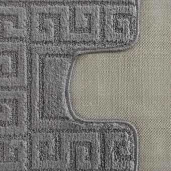 Dywaniki łazienkowe antypoślizgowe 2 częściowe do wc Ethnic opal grey