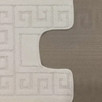 Dywaniki łazienkowe antypoślizgowe 2 częściowe do wc Ethnic pearl white