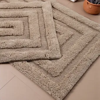 Dywaniki łazienkowe bawełniane 2 sztuki Boston 13 beige beżowe