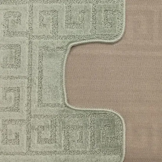 Dywaniki łazienkowe antypoślizgowe 2 częściowe do wc Ethnic almond