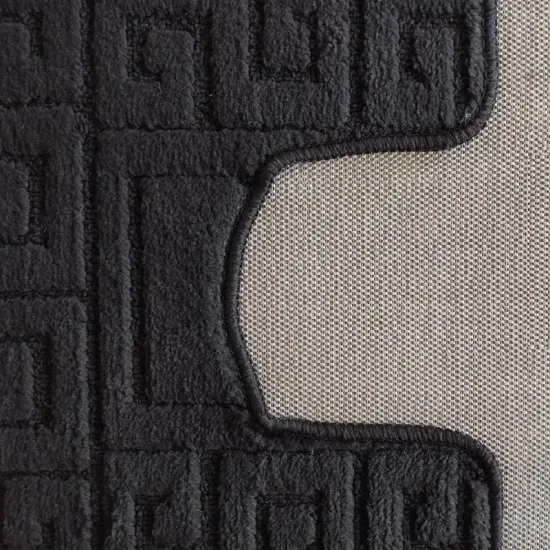 Dywaniki łazienkowe antypoślizgowe 2 częściowe do wc Ethnic black