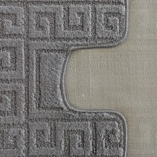 Dywaniki łazienkowe antypoślizgowe 2 częściowe do wc Ethnic opal grey