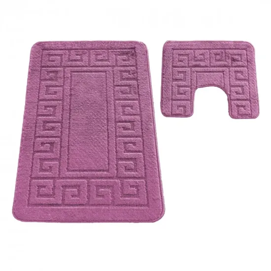 Dywaniki łazienkowe antypoślizgowe 2 częściowe zestaw Montana Ethnic fioletowe