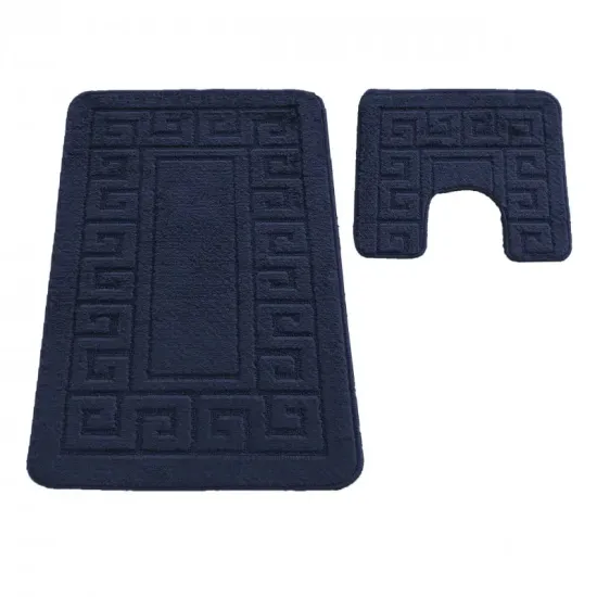 Dywaniki łazienkowe antypoślizgowe 2 częściowe zestaw Montana Ethnic granatowe