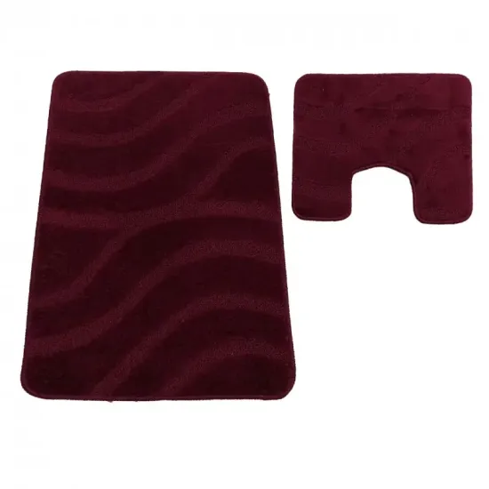 Dywaniki łazienkowe antypoślizgowe komplet Montana Symphony aubergine