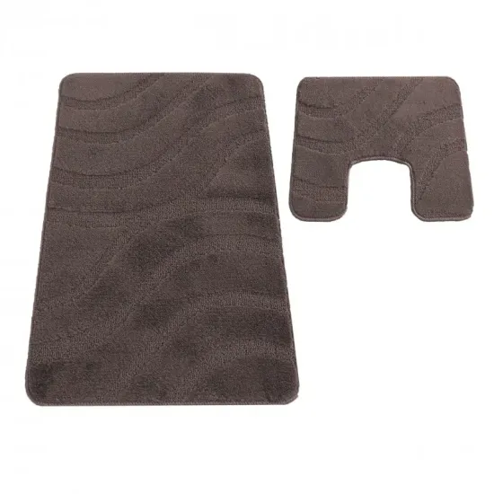 Dywaniki łazienkowe antypoślizgowe komplet Montana Symphony czekoladowe
