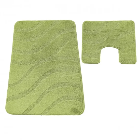 Dywaniki łazienkowe antypoślizgowe komplet Montana Symphony green zielone