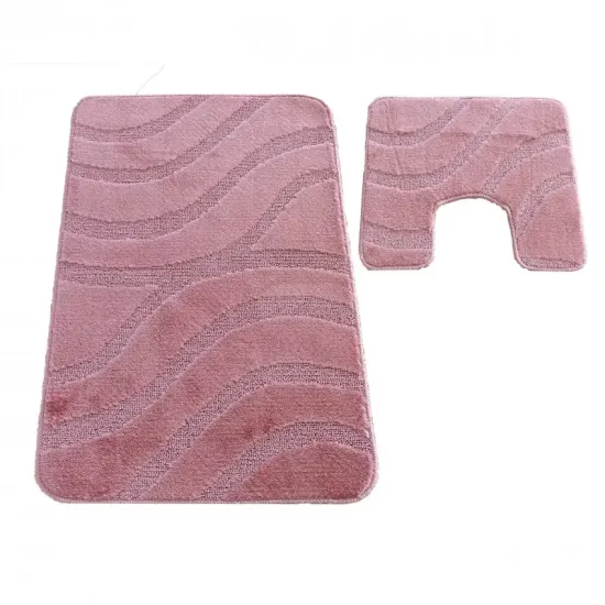 Dywaniki łazienkowe antypoślizgowe komplet Montana Symphony różowe