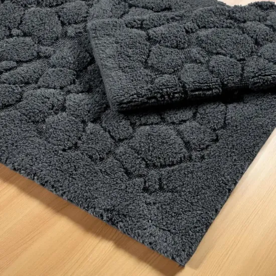 Dywaniki łazienkowe bawełniane 2 sztuki Boston 10 grafitowe