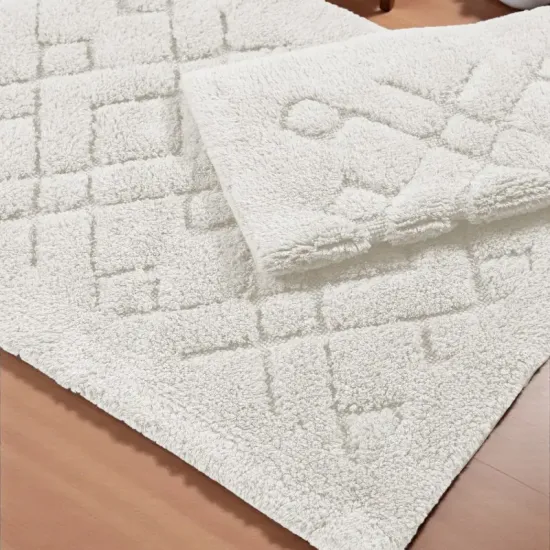 Dywaniki łazienkowe bawełniane 2 sztuki Boston 12 ecru kremowe