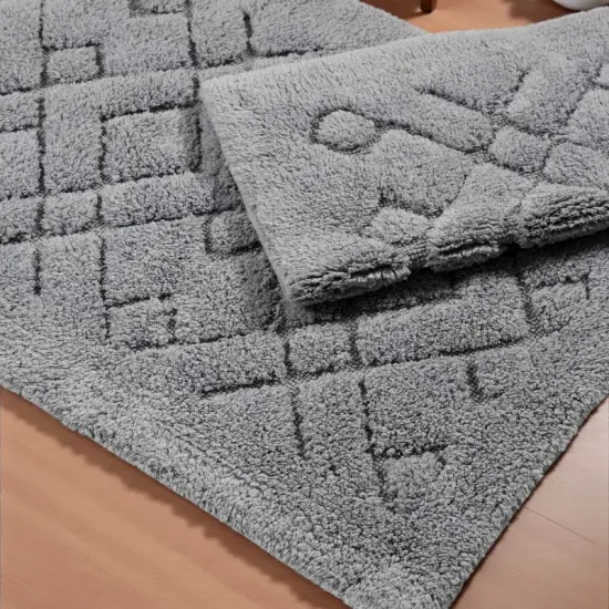 Dywaniki łazienkowe bawełniane 2 sztuki Boston 12 grey szare