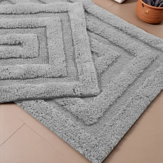 Dywaniki łazienkowe bawełniane 2 sztuki Boston 13 grey szare