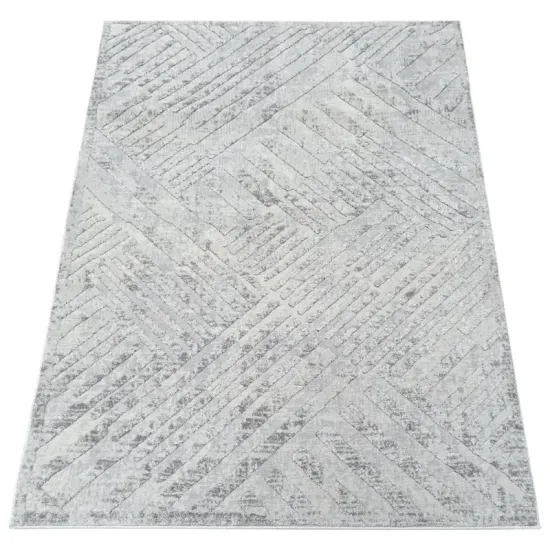 Dywan Milano P295A sp.cream/l.grey szary błyszczący do salonu