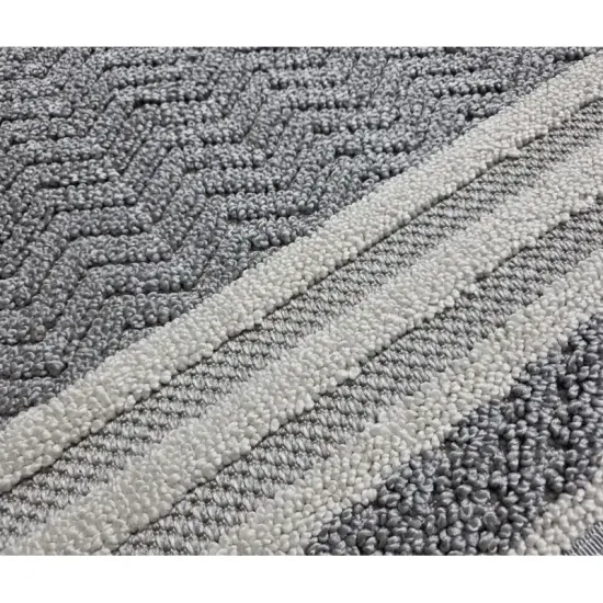 Dywan nowoczesny Milano 090 gray cream szaro-kremowy jodełka ramka