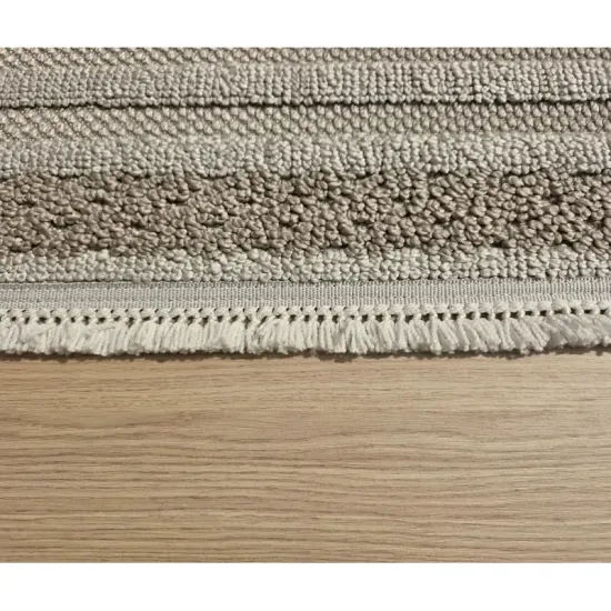 Dywan nowoczesny Milano 090 vizon beige beżowy z frędzlami