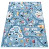 Dywan dziecięcy Stella ulice niebieski dla dzieci