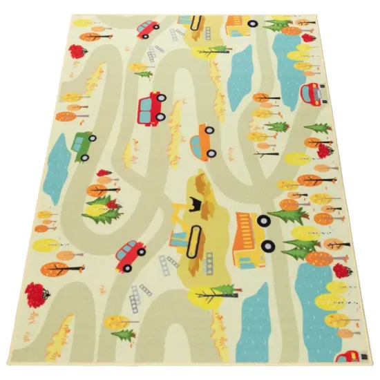 Dywan dziecięcy Stella ulice beżowy dla dzieci