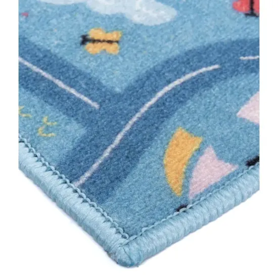 Dywan dziecięcy Stella ulice niebieski