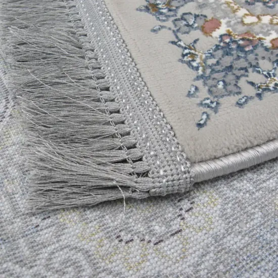 Dywan ekskluzywny Milan A005A l.gri szary turecki z frędzlami
