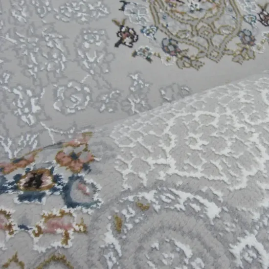 Dywan ekskluzywny Milan A084A l.gri szary klasyczny z rozetą