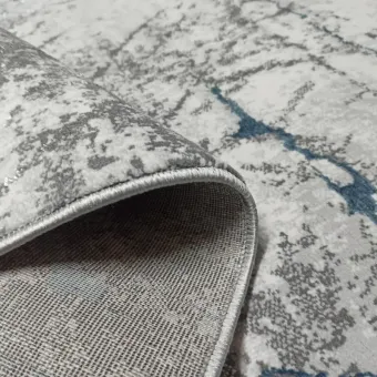 Dywan Luna 4695B 21 cream/blue szaro niebieski błyszczący