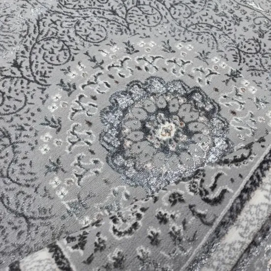 Dywan klasyczny Beyond A049A grey szary z błyszczącą nitką