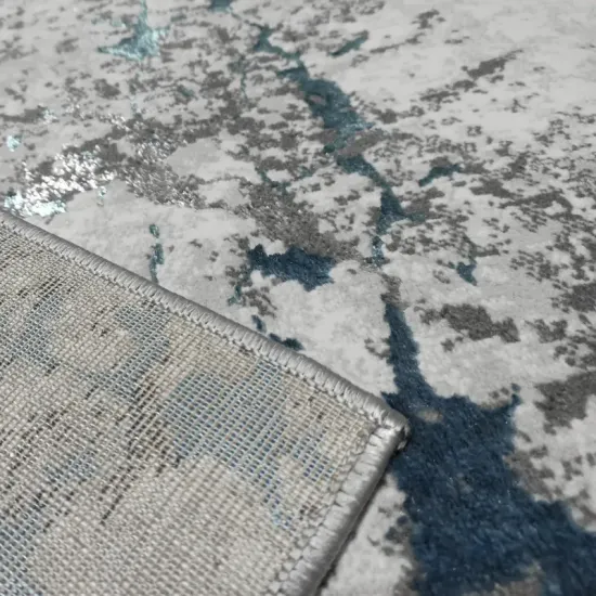 Dywan Luna 4695B 21 cream/blue szaro niebieski nowoczesny marmur