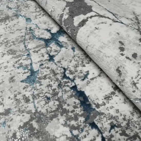 Dywan Luna 4695B 21 cream/blue szaro niebieski z połyskiem