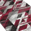 Dywan BCF Venezia 704386 51915 grey red szaro-czerwony geometryczny