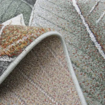 Dywan Berfin Smart Home 2550 green zielony liście podcinany