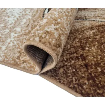 Dywan nowoczesny PP 013 beige beżowy abstrakcyjny z krótkim włosiem