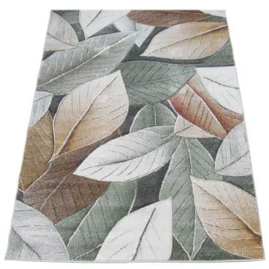 Dywan Berfin Smart Home 2550 green zielony liście do salonu