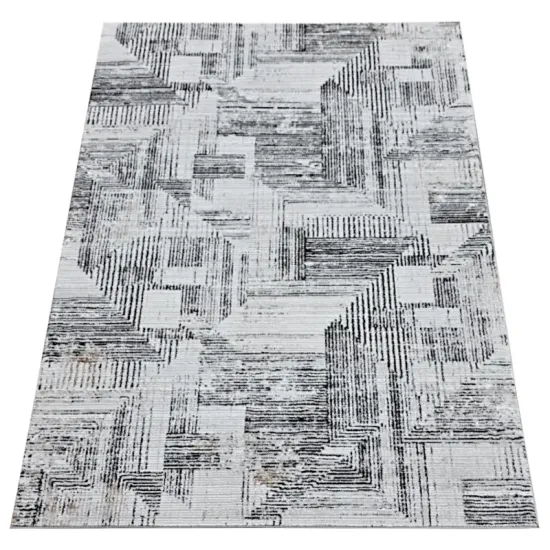 Dywan nowoczesny Oman 632 gray antrasit szary do salonu