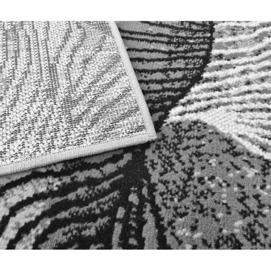 Dywan nowoczesny PP 010 grey szary liście tani