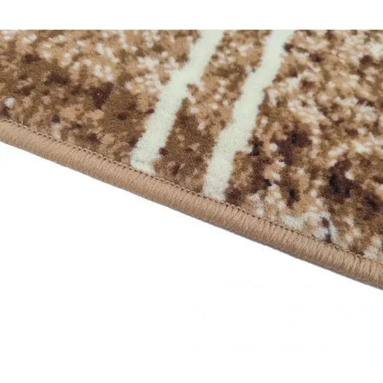 Dywan nowoczesny PP 011 beige beżowy kreski melanż modny