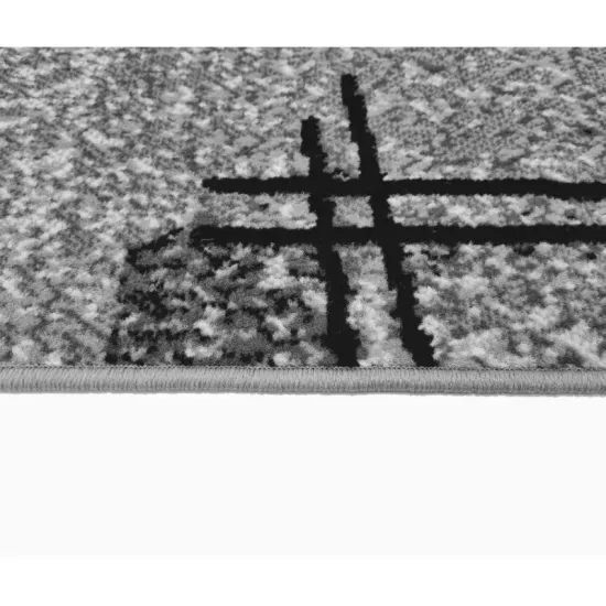 Dywan nowoczesny PP 011 grey szary kreski melanż modny