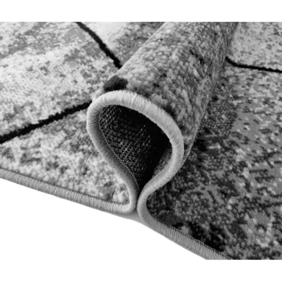 Dywan nowoczesny PP 011 gray szary trójkąty do kuchni