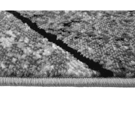 Dywan nowoczesny PP 011 gray szary trójkąty tani