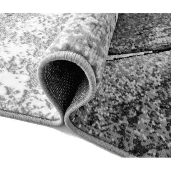 Dywan nowoczesny PP 013 gray szary abstrakcyjny z krótkim włosiem