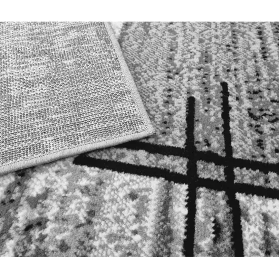 Dywan nowoczesny PP 018 grey szary geometryczny tani