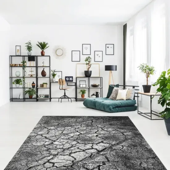 Dywan nowoczesny Weltom Silver Terra szary do salonu