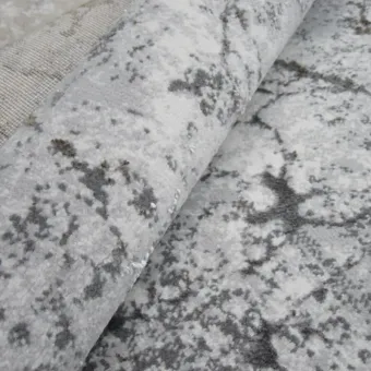 Dywan okrągły Luna 4695B 24 cream/dark grey szary błyszczący