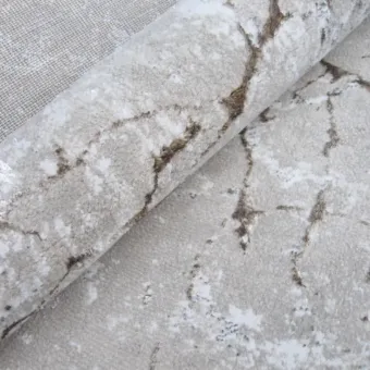 Dywan okrągły Luna 4695B 58 light beige/vizon beżowy błyszczący