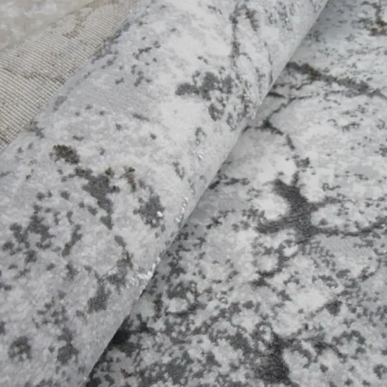 Dywan okrągły Luna 4695B 24 cream/dark grey szary błyszczący