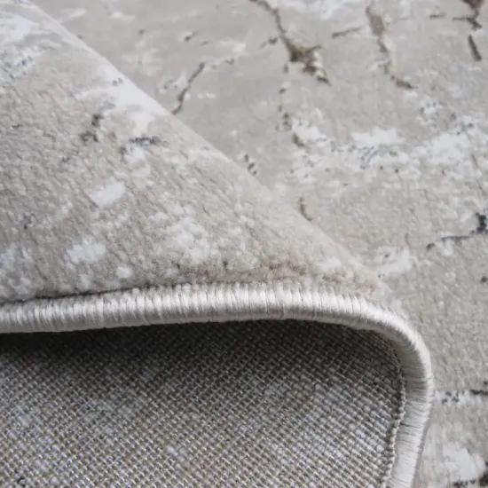 Dywan okrągły Luna 4695B 58 light beige/vizon beżowy do salonu